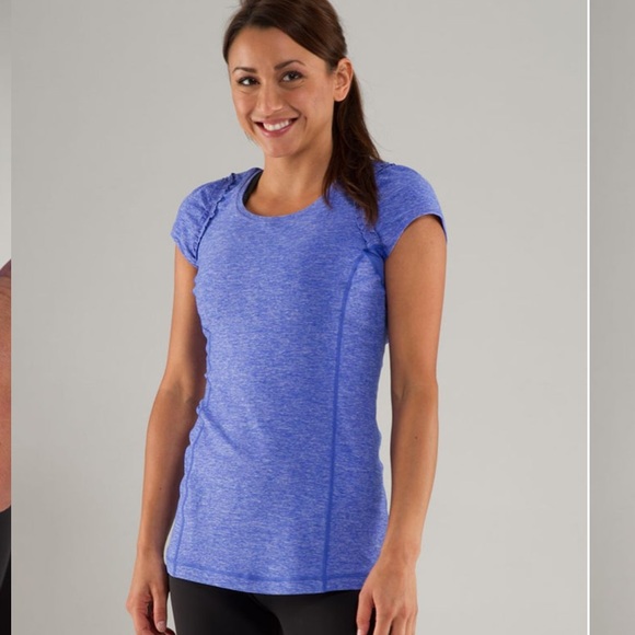 Lululemon 2 full tilt short sleeve blue rocksteady